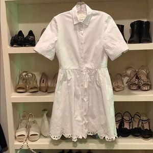 Kate Spade White Denim Eyelet Dress